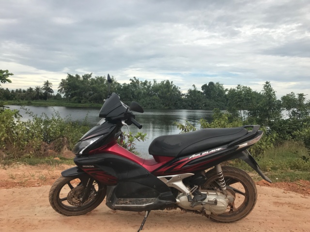 Driving a moto in Cambodia